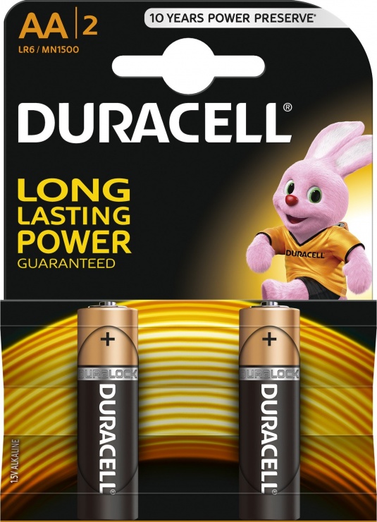 Set baterii duracell 2 bucati aa basic lr6